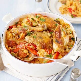 Тушеная курица с рисом