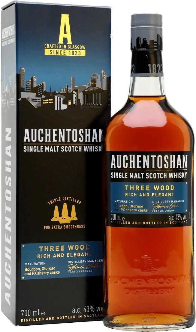 Auchentoshan three. Виски окентошен три вуд. виски auchentoshan три вуд. auchentoshan three wood 43% 0,7. auchentoshan three wood + gift box.