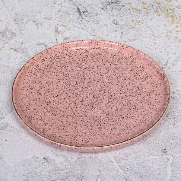 25 stone. Розовая глиняная тарелка.