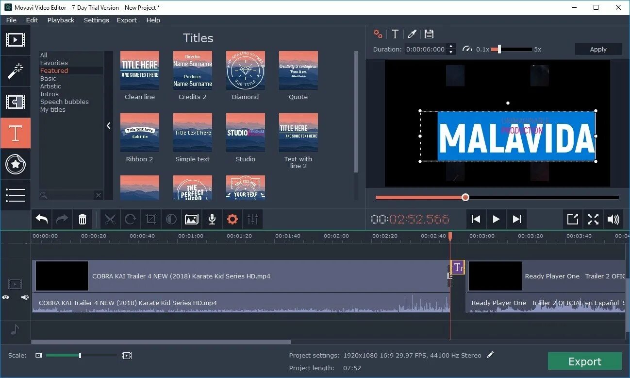 Movavi video editor 24.2