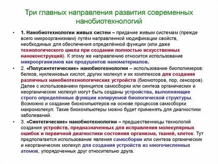 Какие есть направления развития