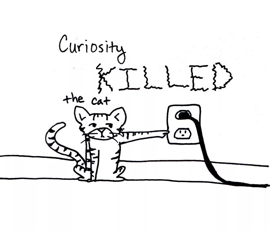 Curiosity killing the cat. Curiosity Killed the Cat русский эквивалент. Пословица Curiosity Killed a Cat.. Эквивалент к пословице Curiosity Killed the Cat. Любопытство рисунок.