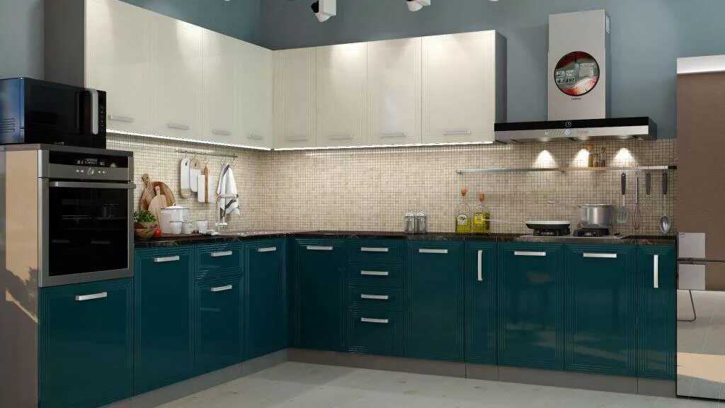 Robert and Caroline's mid century home with dreamy St. Charles kitchen cabinets 