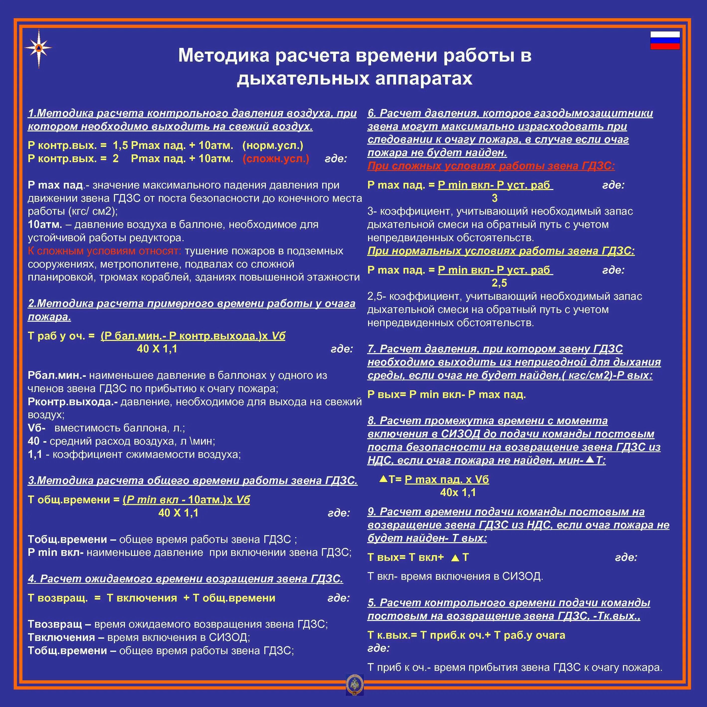 Формула расчета времени работы звена ГДЗС. Формулы вычисления ГДЗС. ГДЗС формулы расчета воздуха. Расчёт времени работы звена ГДЗС У очага пожара.