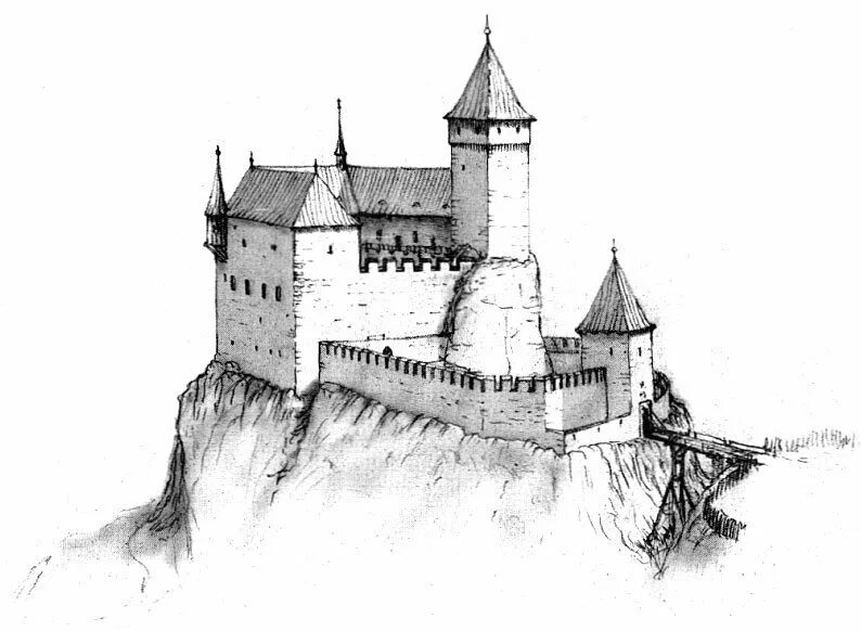 Замок 7 класс. Рыцарский романский замок. Замок рисунок. Старинный замок рисунок. Замок средневековья рисунок.