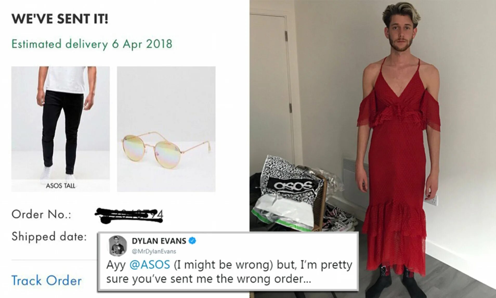 Wrong order. ASOS order. ASOS customer complaints.