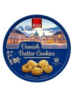 Печенье сдобное датское BISCA Butter Cookies в подарочной банке, 454 г Bisca 720