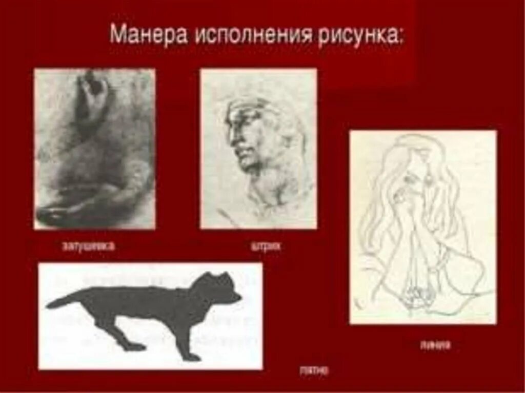 Техники исполнения рисунка какие бывают. Виды рисунков. Техника исполнения рисунка. Манера исполнения. Графика и рисунок отличия.