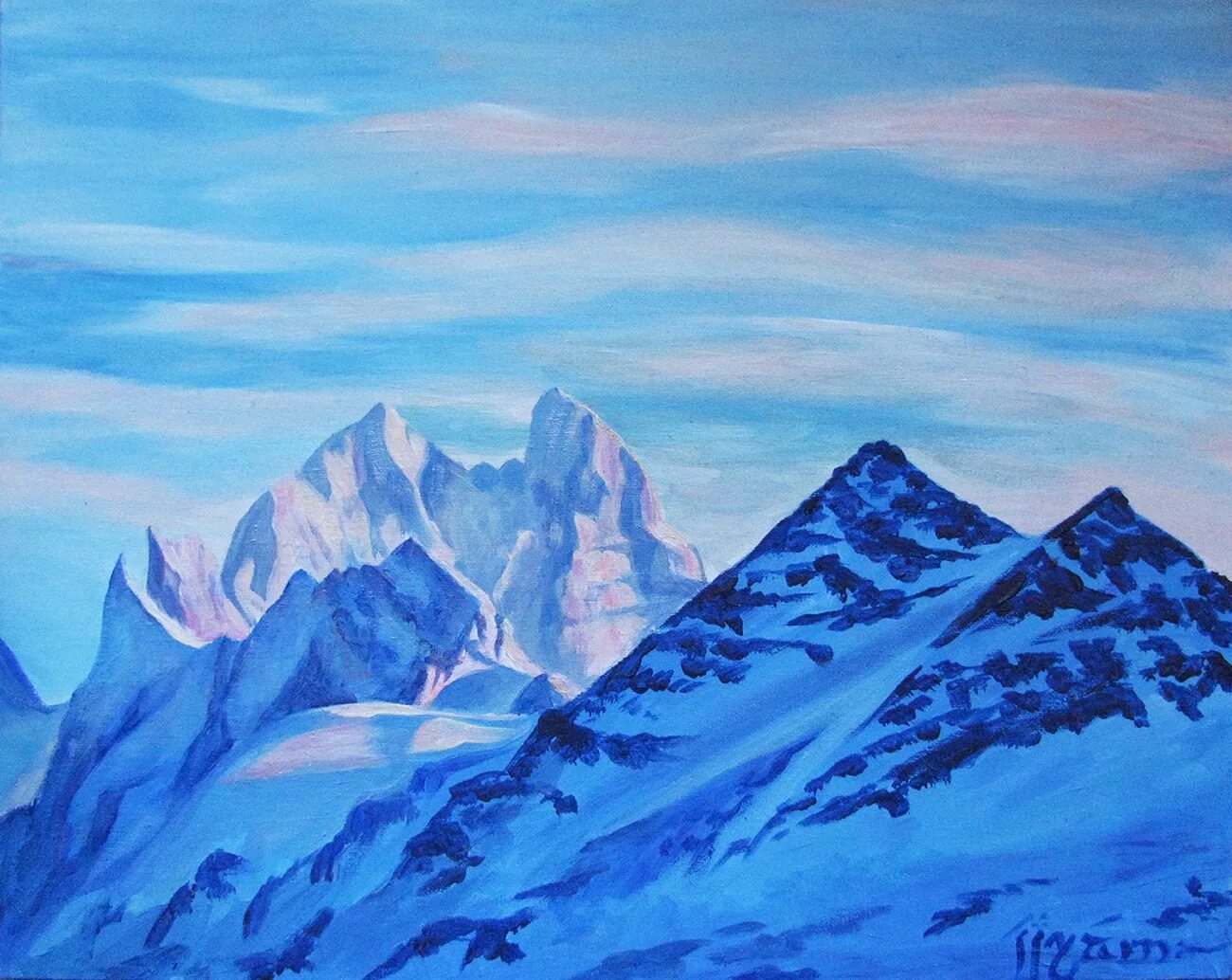 Картина Рериха "Эльбрус.Кавказ". Рерих Эльбрус картина. Рерих горы. Рерих картины горы Домбая.
