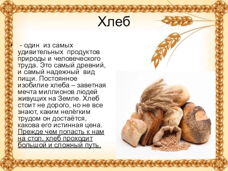 Что значит хлеб всему голова. Рассказ о хлебе. доклад про хлеб. сообщение о хлебе. хлеб всему голова.