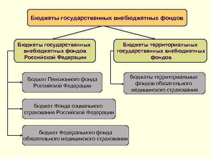 Государственные внебюджетные фонды. Территориальные внебюджетные фонды. Бюджеты территориальных государственных внебюджетных фондов. Структура бюджетов государственных внебюджетных фондов.