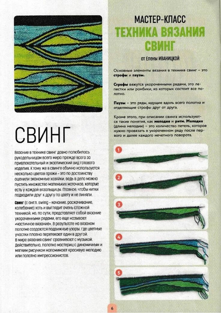 Свинг спицами для начинающих