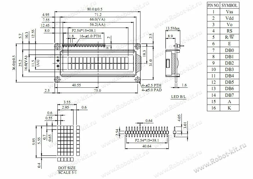 Lcd дисплей размеры. Lcd 1602 габариты. lcd 1602 чертеж. жк дисплей 16х2 схема. жк-дисплей 1602 размеры.