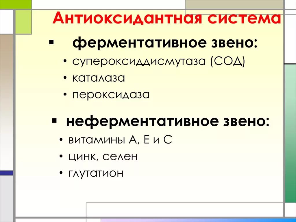 Антиоксидантная система организма. Антиоксидантная система защиты. Антиоксидантная система защиты. Неферментативная антиоксидантная система. Антиоксидантная система клетки.
