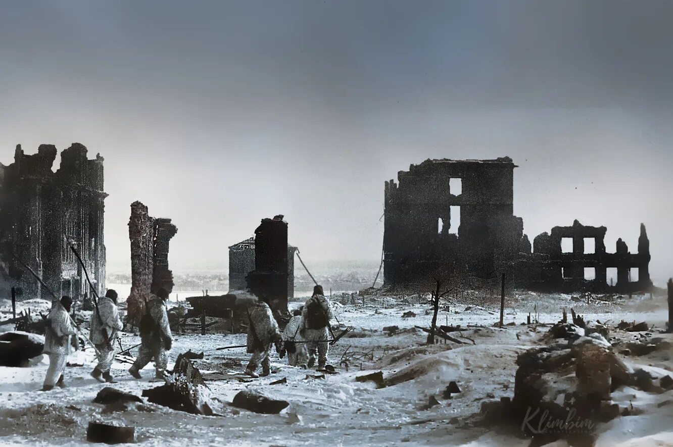 Во время войны и потом. Битва за Сталинград 1942-1943. Центр Сталинграда после битвы 1942.