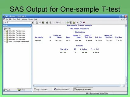 Sample output