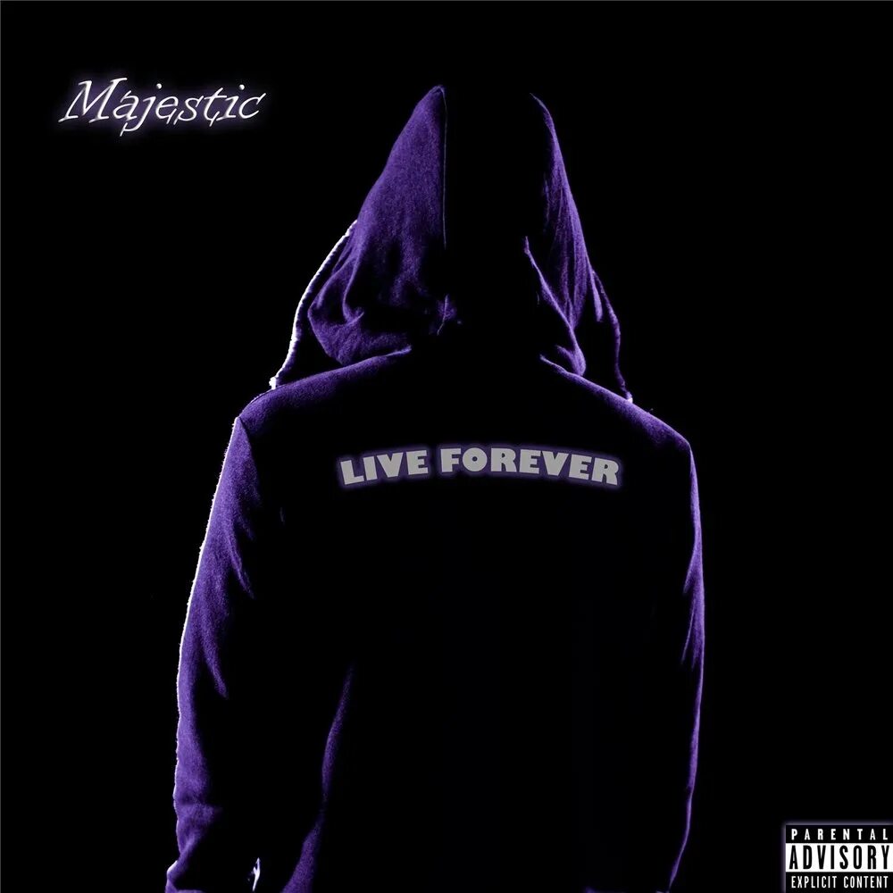 Live Forever. We Live Forever. _Majestic_ Live. Live Forever text.