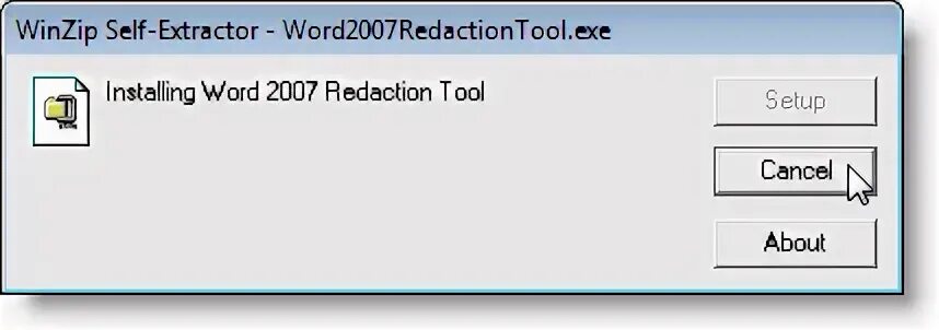 Winzip self extractor. Winzip self extractor