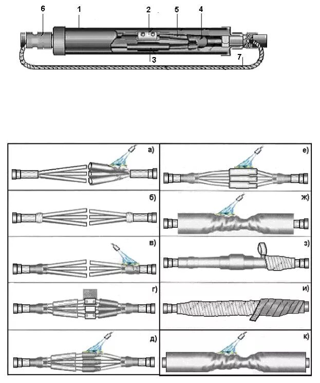 Концевая муфта на схеме. Инструкция монтажа соединительной муфты 0,4 квт. Монтаж концевых кабельных муфт 6 кв. Фазировка кабельной муфты кпспбп-130. Технология монтажа соединительной муфты 10 кв.