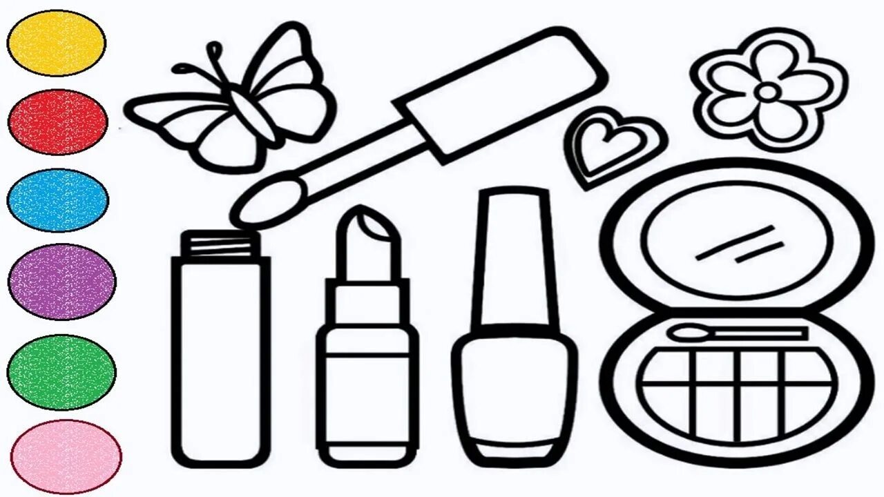 как можно нарисовать косметику.