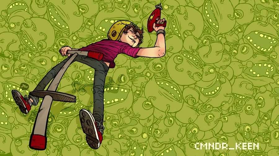 Interested keen mad fond good. Коммандер Кин арт. Игра Commander keen. Keen монстр. Keen 192 игрок.