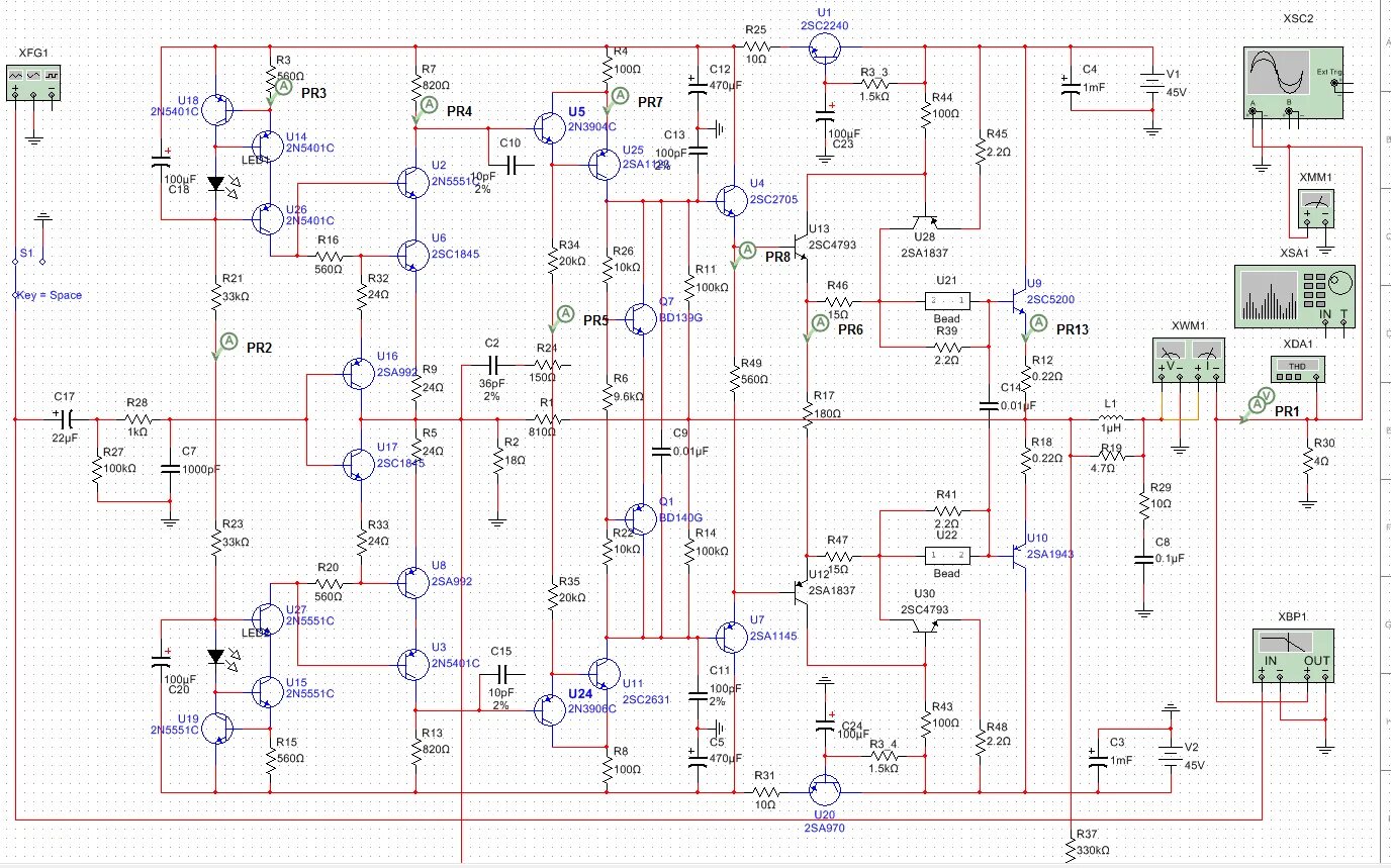 Найти схему 2 sc 2053 200W Amfi Devresi 2SC5200 2SA1943 (Yeni PCB) Elektronik Devreler Projeler Elec