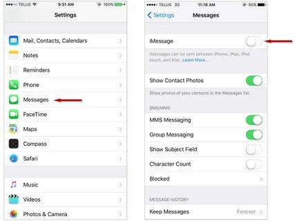 Как отключить imessage на айфоне
