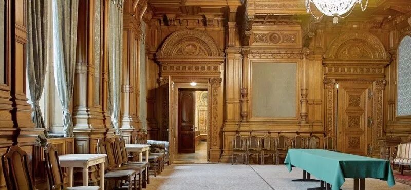 большая морская 52 особняк половцева. дубовый зал нью-йорк. дворец великого князя владимира александровича. дубовый зал. дворец князя владимира дубовый зал.