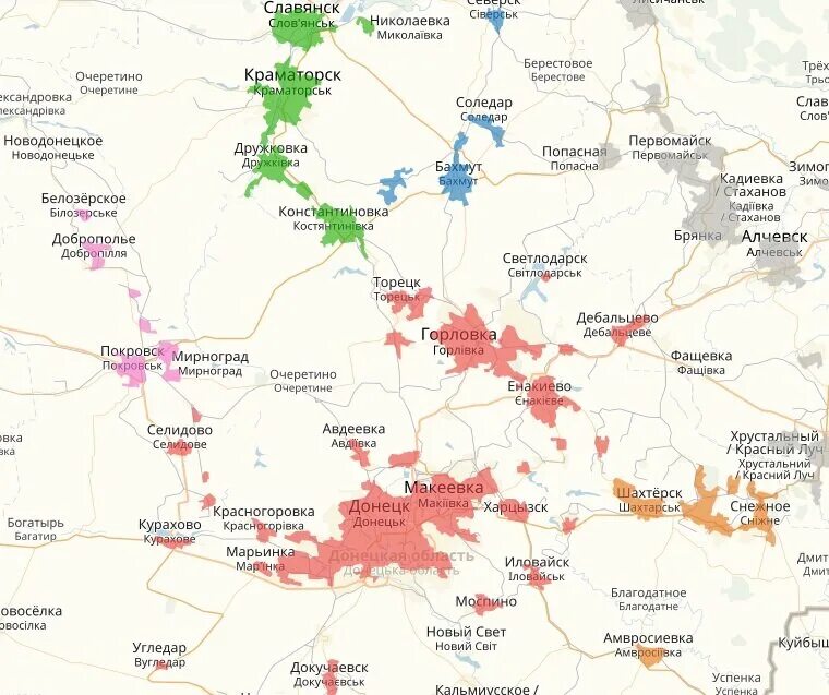 Село тоненькое донецкая область на карте. Славянск и Краматорск на карте Украины. Северск Соледар Бахмут. Бахмут на карте Украины. Луганская агломерация карта.