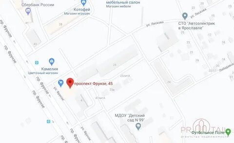 Карта ярославля фрунзе