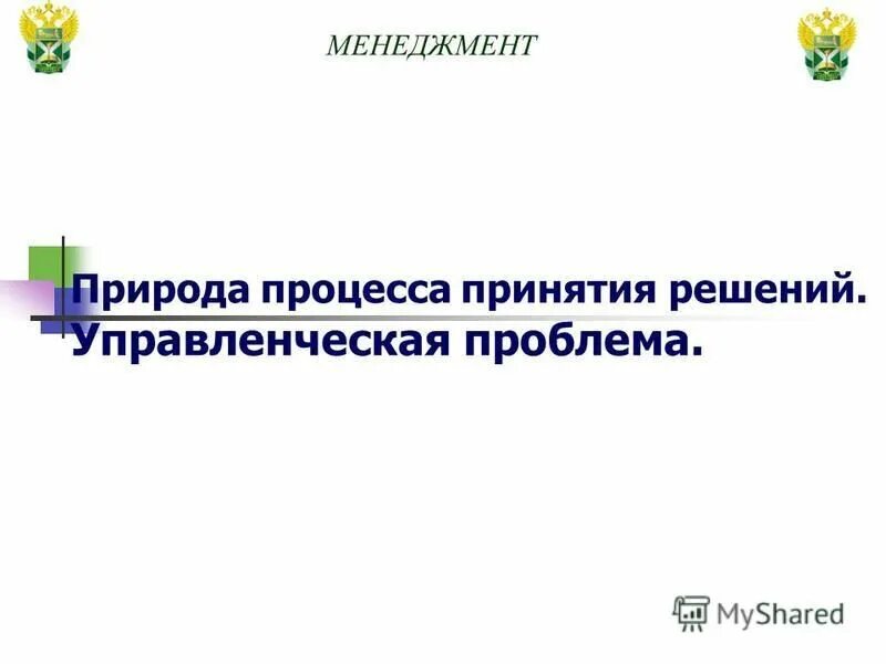 Природа процесса принятия решений. Процессы в природе.