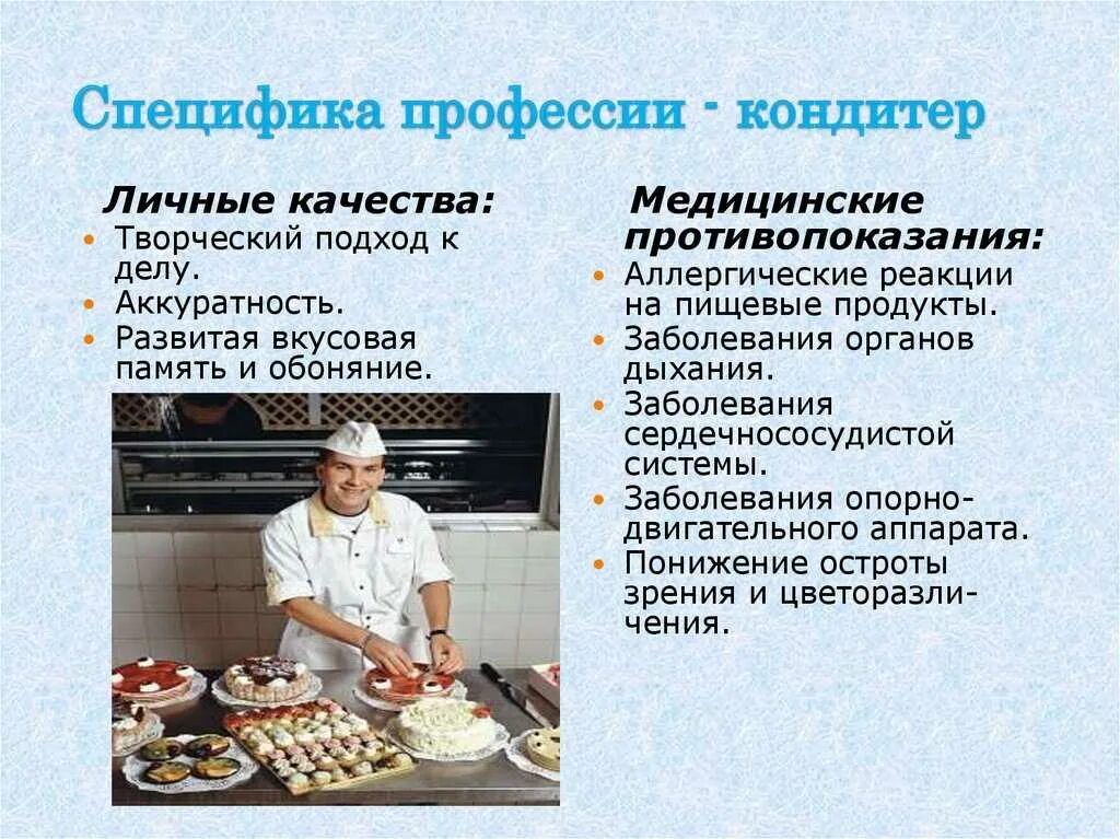Что должен уметь кондитер. Профессия повар кондитер презентация. Важные качества кондитера. Повар кондитер. Профессия повар презентация.
