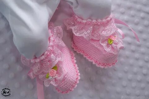 Красивые пинетки для новорожденных