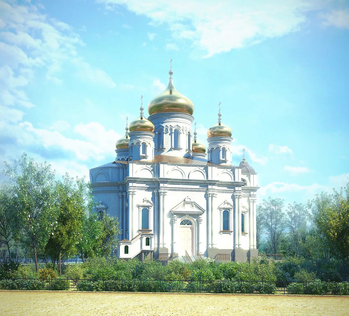 Восстанавливающие храмы россии. 3д визуализация храма. Храм 3d визуализация.
