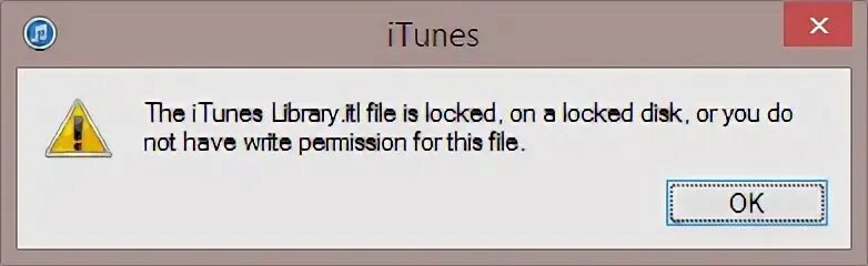 Video Lock Error. Файл itunes library itl