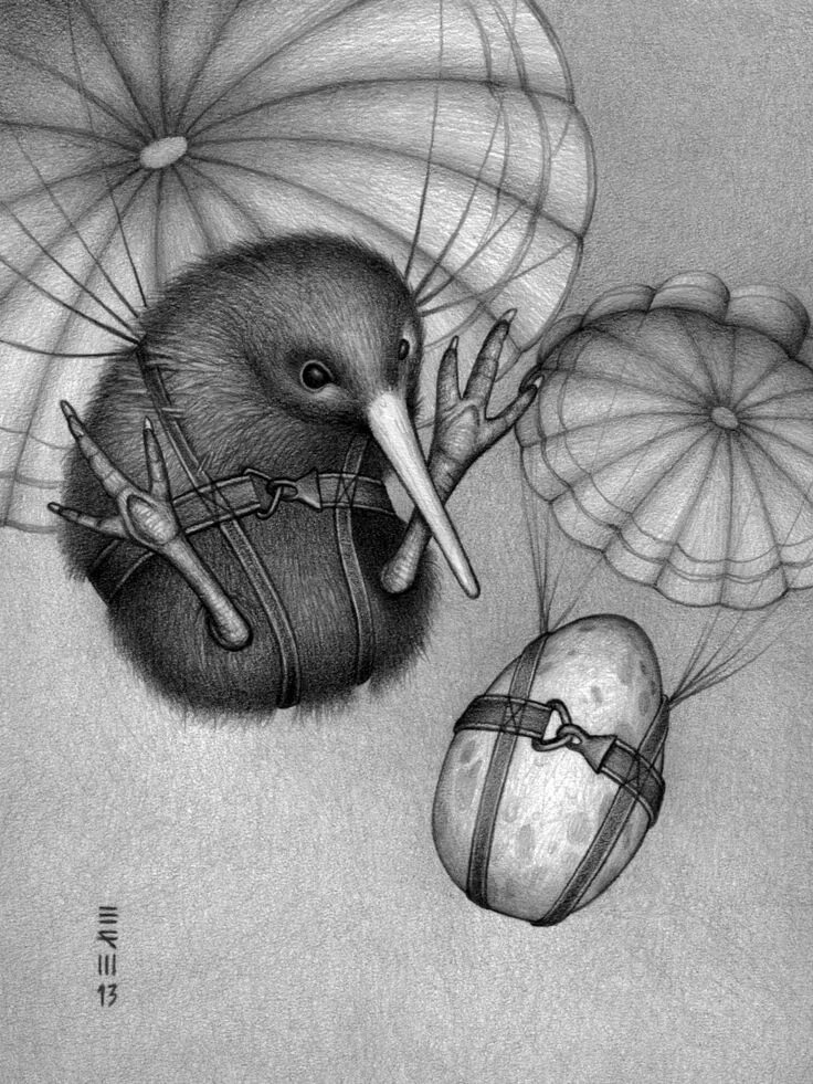 Willing bird. Сюрреалистичные животные. Киви птица рисунок акварелью. Эскизы в стиле Kiwi. Киви тату эскиз.