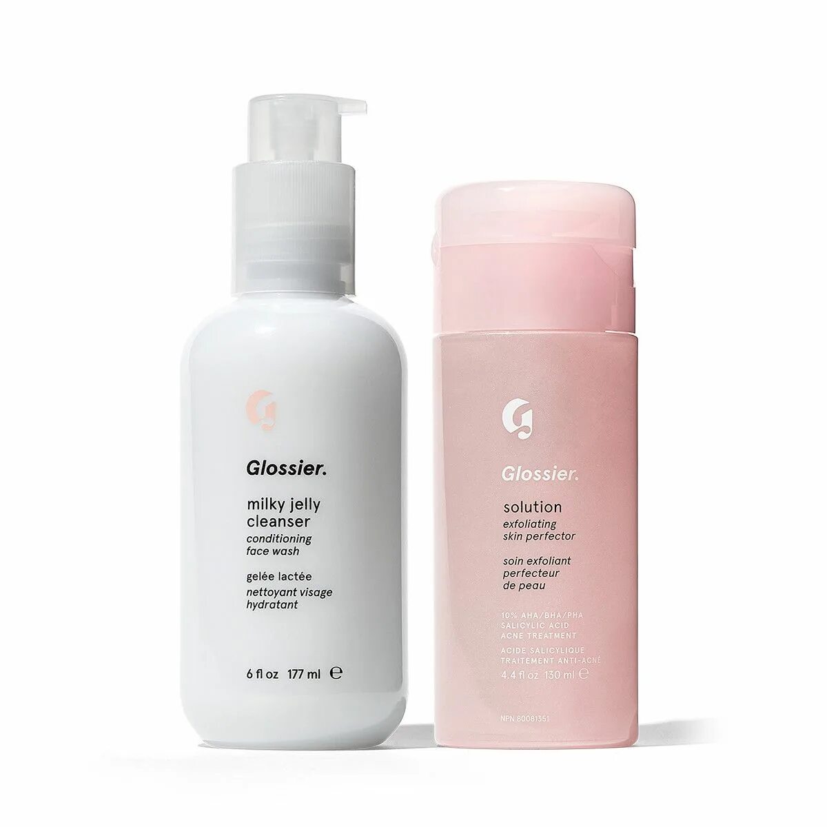 Cleansing jelly. Glossier milky jelly. exfoliating cleansing solution for hands. cleaning solution. milk jelly blush.