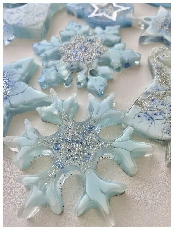 новогодний набор из эпоксидной смолы