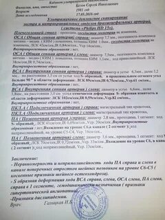 Заключение узи шеи