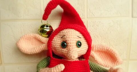 Плюшевый гномик крючком
