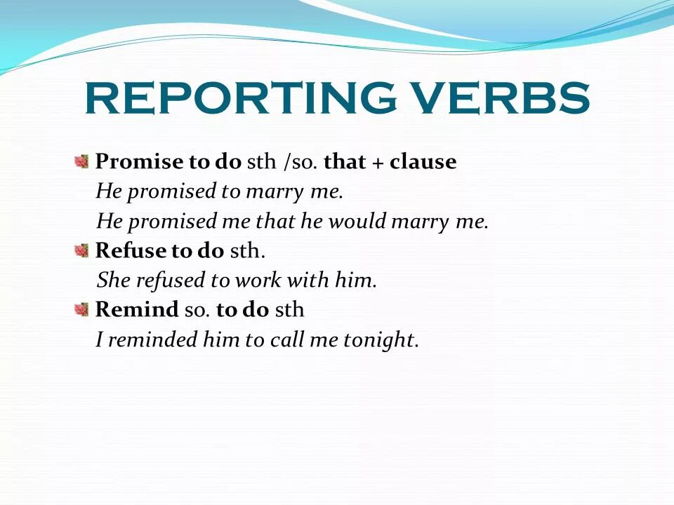 Reporting verbs. Reporting verbs грамматика. Reporting verb patterns презентация. Reported Speech reporting verbs. Report глагол