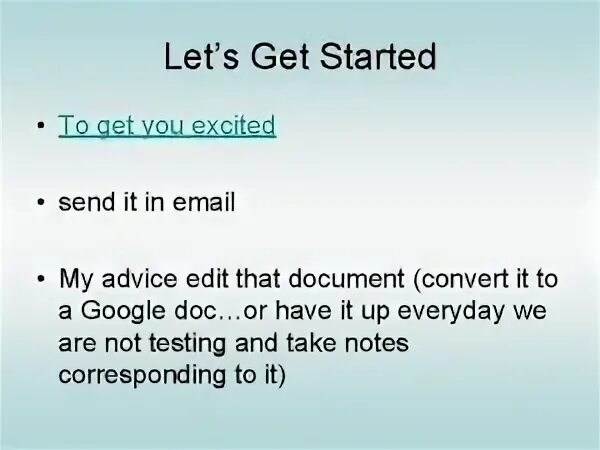 You get me started