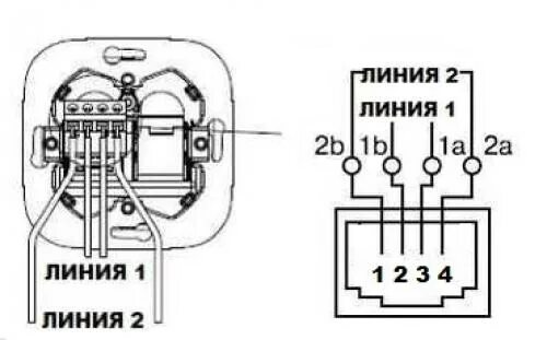 Подключение проводного телефона. Схема подключения телефонного кабеля к розетке. Схема подключения телефонной розетки к линии 2 жилы. Телефонная розетка схема подключения 2 провода. Схема подключения телефонной розетки на 4 провода.