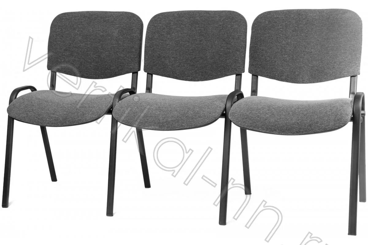 Секция стульев 4-х местн. 11. Зам софия. Черн, к/з черн. Блок стульев 3-х местный для актового зала.