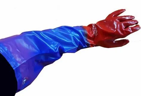 Перчатки резиновые высокие