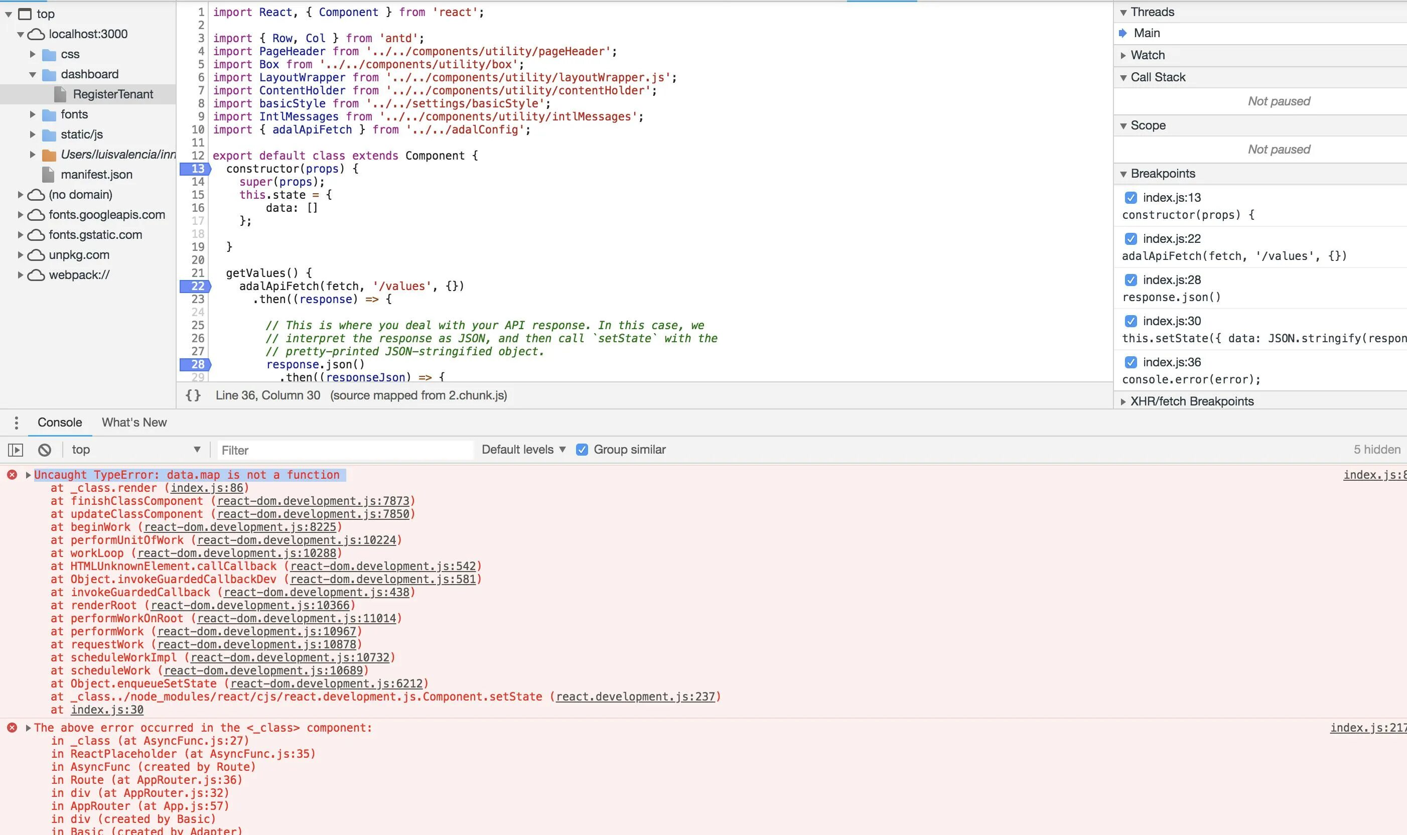 Filter is not a function
