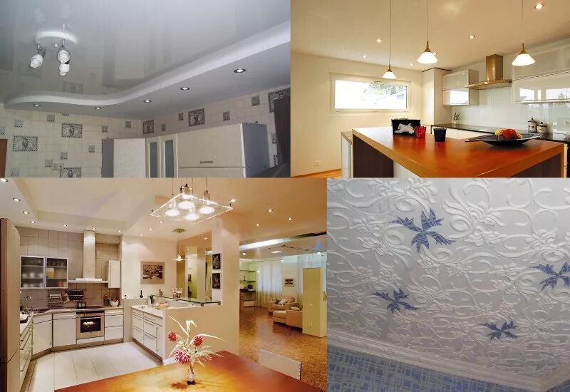 Недорогой потолок на кухню. Отделка потолка на кухне. Двухуровневые натяжные потолки на кухне. Натяжной потолок на кухне. Многоуровневый потолок на кухне.