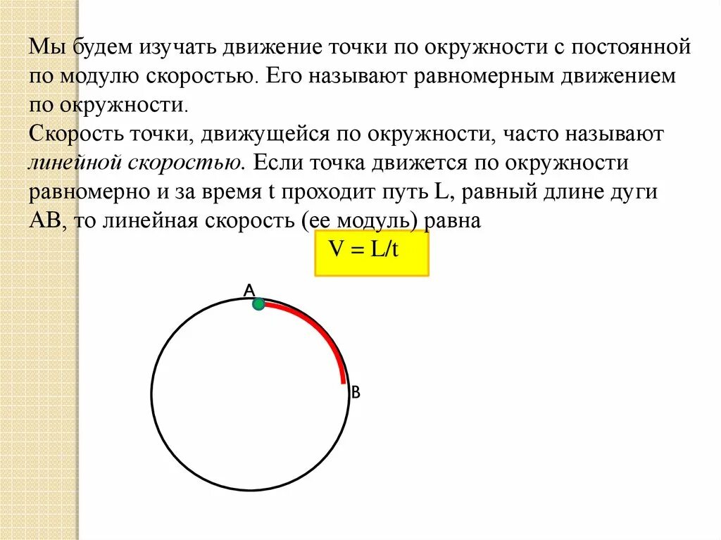 Автомобиль совершает по дуге окружности. Движение точки по окружности. Движение точки по окружности с постоянной по модулю скоростью.. Скорость вращения по окружности. Движение по окружности с постоянной скоростью.