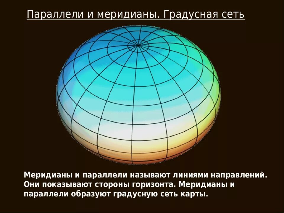 Самая большая параллель имеет. Параллели и меридианы. Меридиан это в географии. Градусная сеть. Градусная сеть на глобусе.