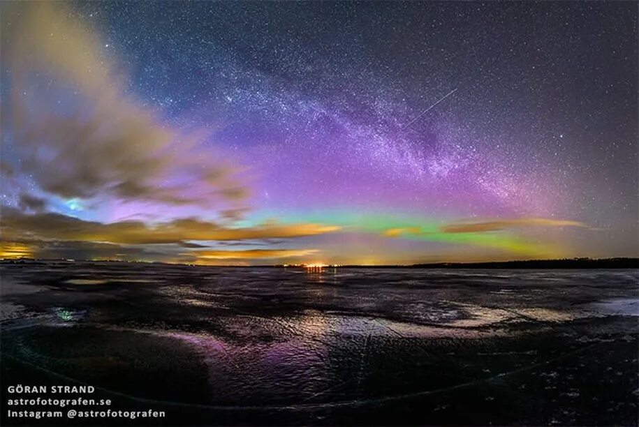 млечный путь и северное сияние. млечный путь фон. зеленый млечный путь. северное сияние эрик эшенвалдс. ночное небо со звездами.
